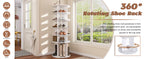 Rotating Shoe Rack Tower, 6-Tier Spinning Shoe Rack