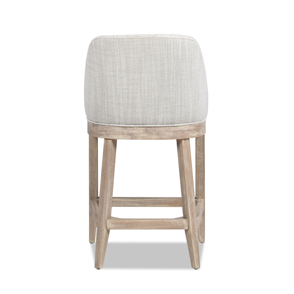 Newport 26.5" Coastal Curved Back Upholstered Counter Stool