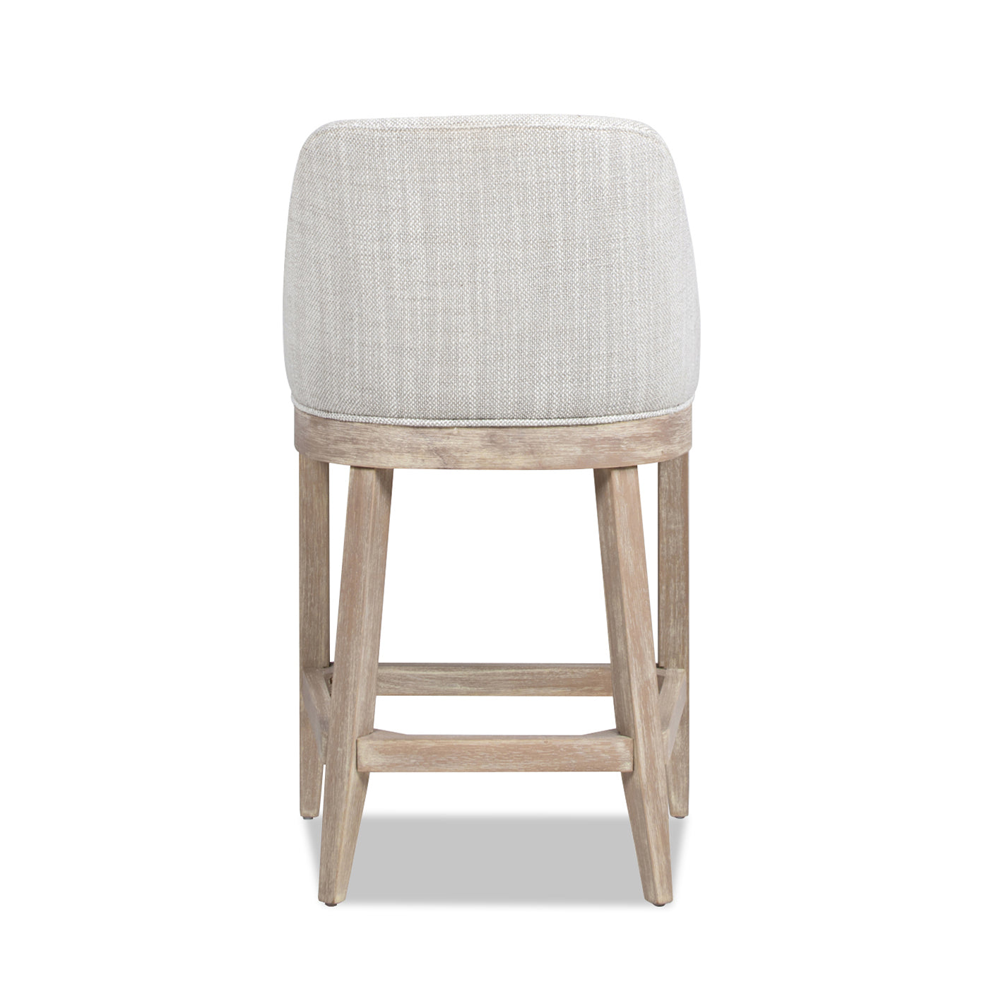 Newport 26.5" Coastal Curved Back Upholstered Counter Stool