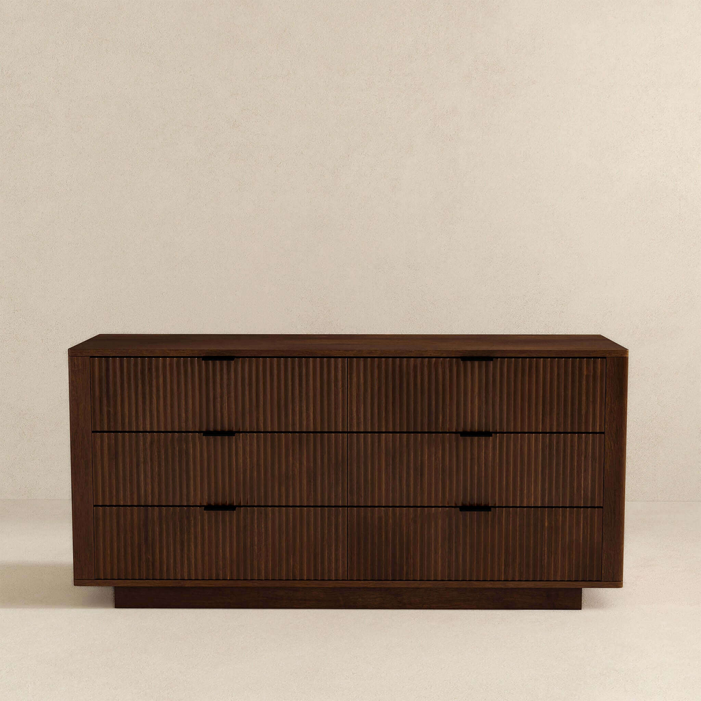 Lola Mid Century Modern Walnut Dresser