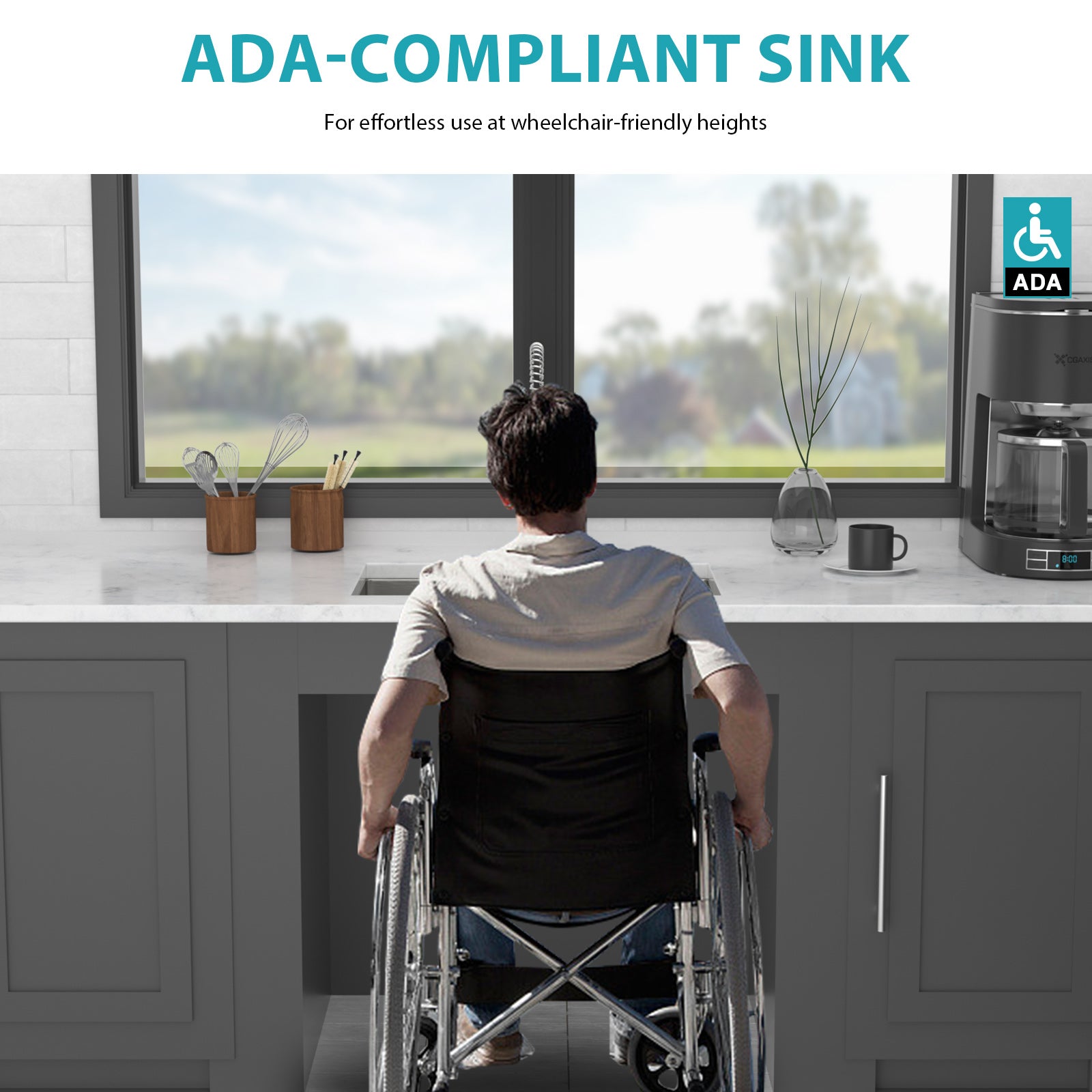 ADA-Compliant Kitchen Sink - 18 Inch Undermount