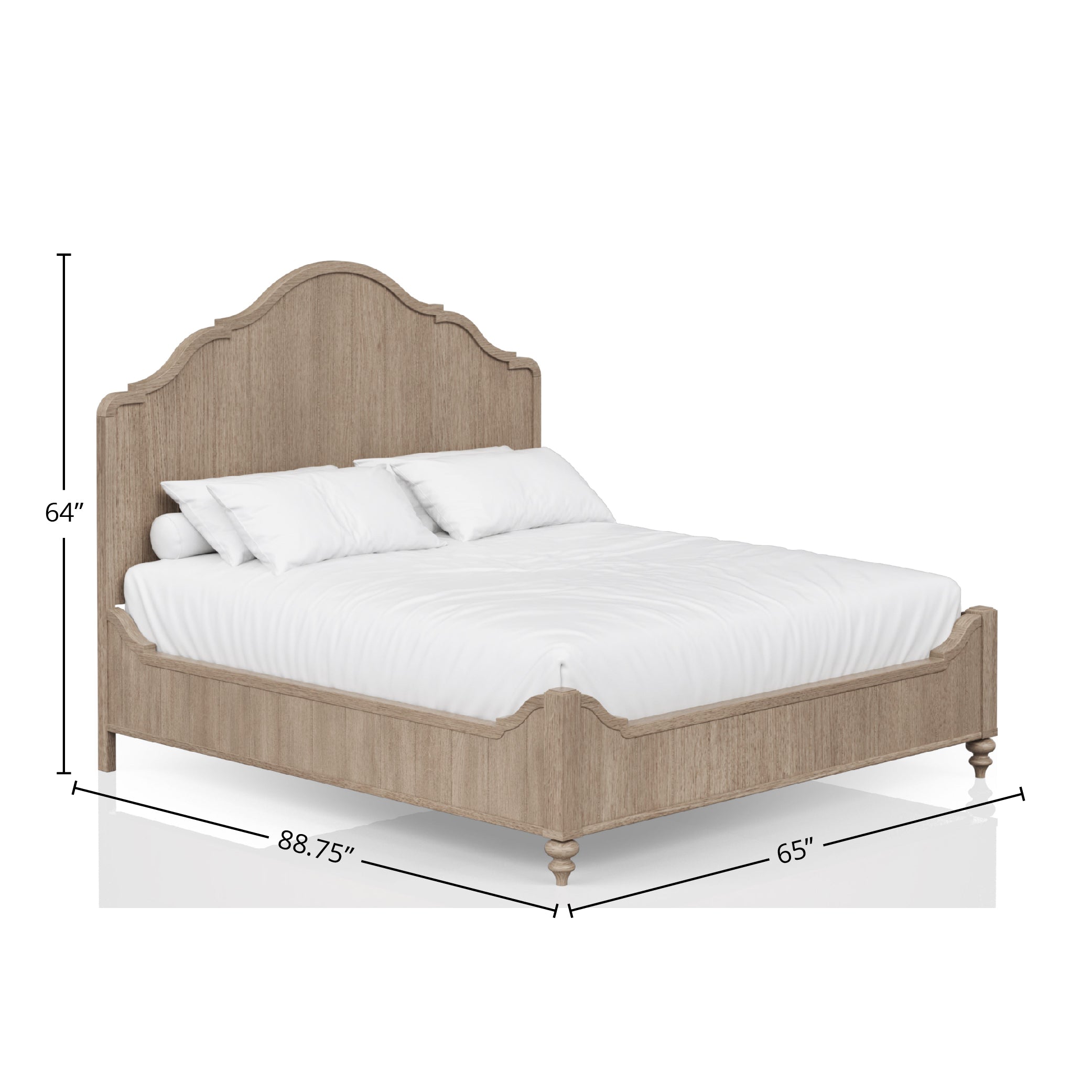 Queen Panel Bed in Unique Sand Finish