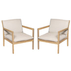Outdoor Acacia Wood Armchair, Set of 2