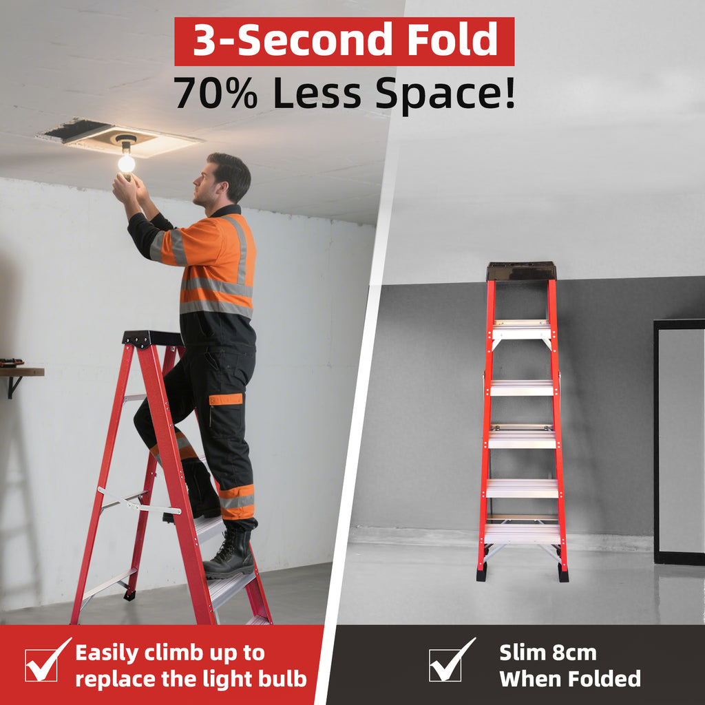Fiberglass Single Side Step Ladder