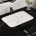 35.2 in Floating Bathroom Vanity with Sink and Faux Marble Top