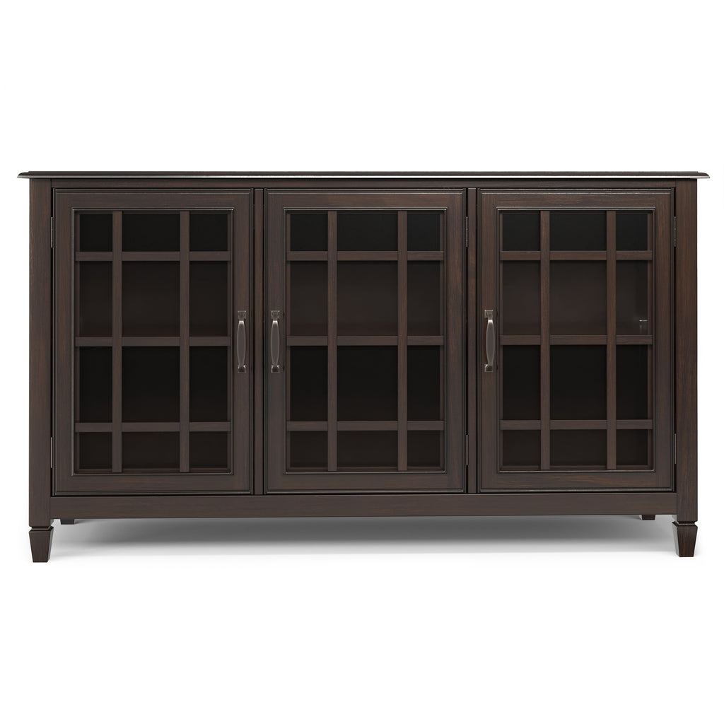 Connaught 60 Inch Wide Solid Wood Storage Cabinet Buffet in Chestnut