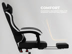 Gaming Chair with Massage and Footrest