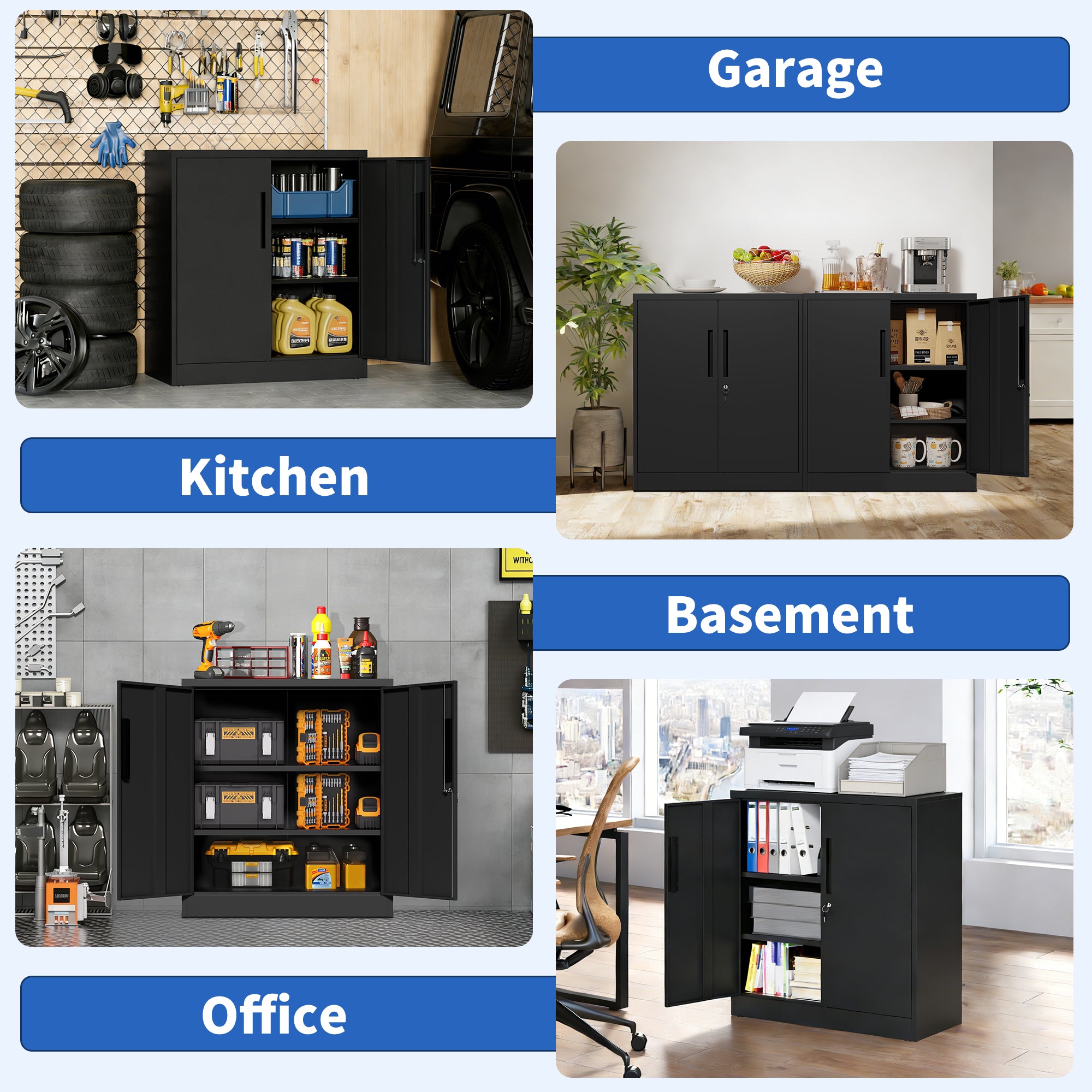 Metal Storage Cabinet with Lock