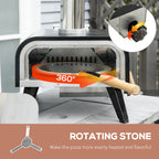 Outsunny Outdoor Pizza Oven with 12" Rotating Stone