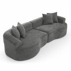 Modern Cloud 4-Seater Sectional Curved Sofa