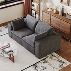 71" Cloud Sofa - Corduroy Fabric, Deep Seat Couch