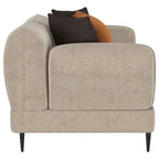 Repley Latte Upholstered Sculpted Track Arm Loveseat