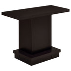 Fiona Cappuccino Engineered Wood Pedestal Console Table