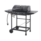 4 Burner BBQ Propane Gas Grill with Side Burner