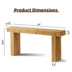 63" Solid Wood Console Table