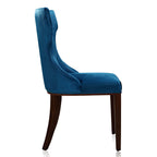 Reine Wood Upholstered Dining Chair in Cobalt