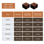 Acacia Wood Interlocking Deck Tiles Checker Pattern