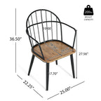 Indoor Dining Chair With Metal Legs (Set of 2), Light Birch