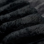 No Assembly Required Black Sofa Ottoman