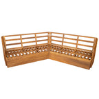 Royal Acacia Patio V Sofa Sectional Set, Beige