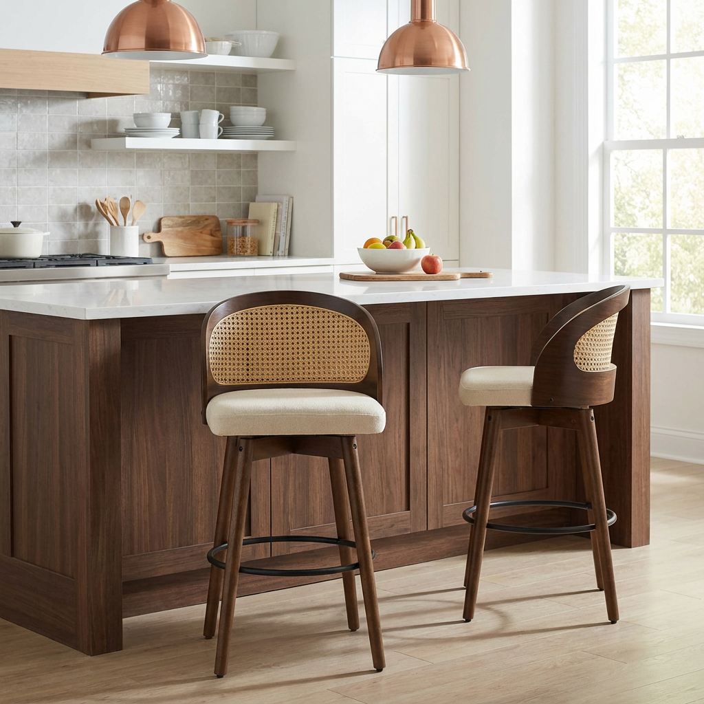 Como Indoor Wood Barstool