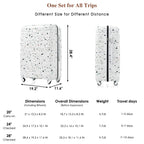 Luggage Set of 3, 20-inch with USB Port