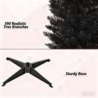Slim Xmas Tree with Realistic Branch Tips and Plastic Stand