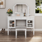 44.4" Makeup Vanity Desk with Adjustable Mirror