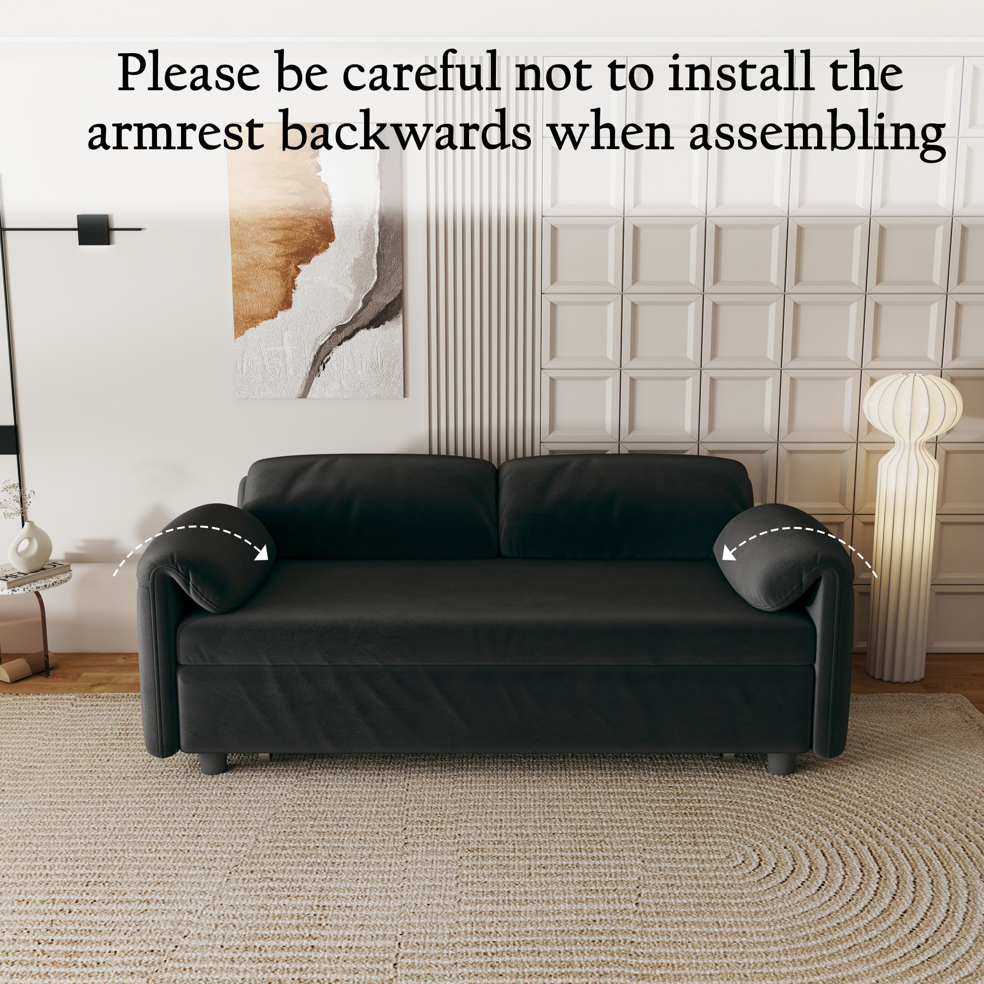 54-Inch Velvet Sofa Bed with Dual Purpose - Stylish & Functional