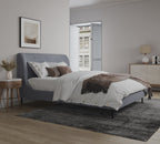 Heather Upholstered Velvet Queen Bed