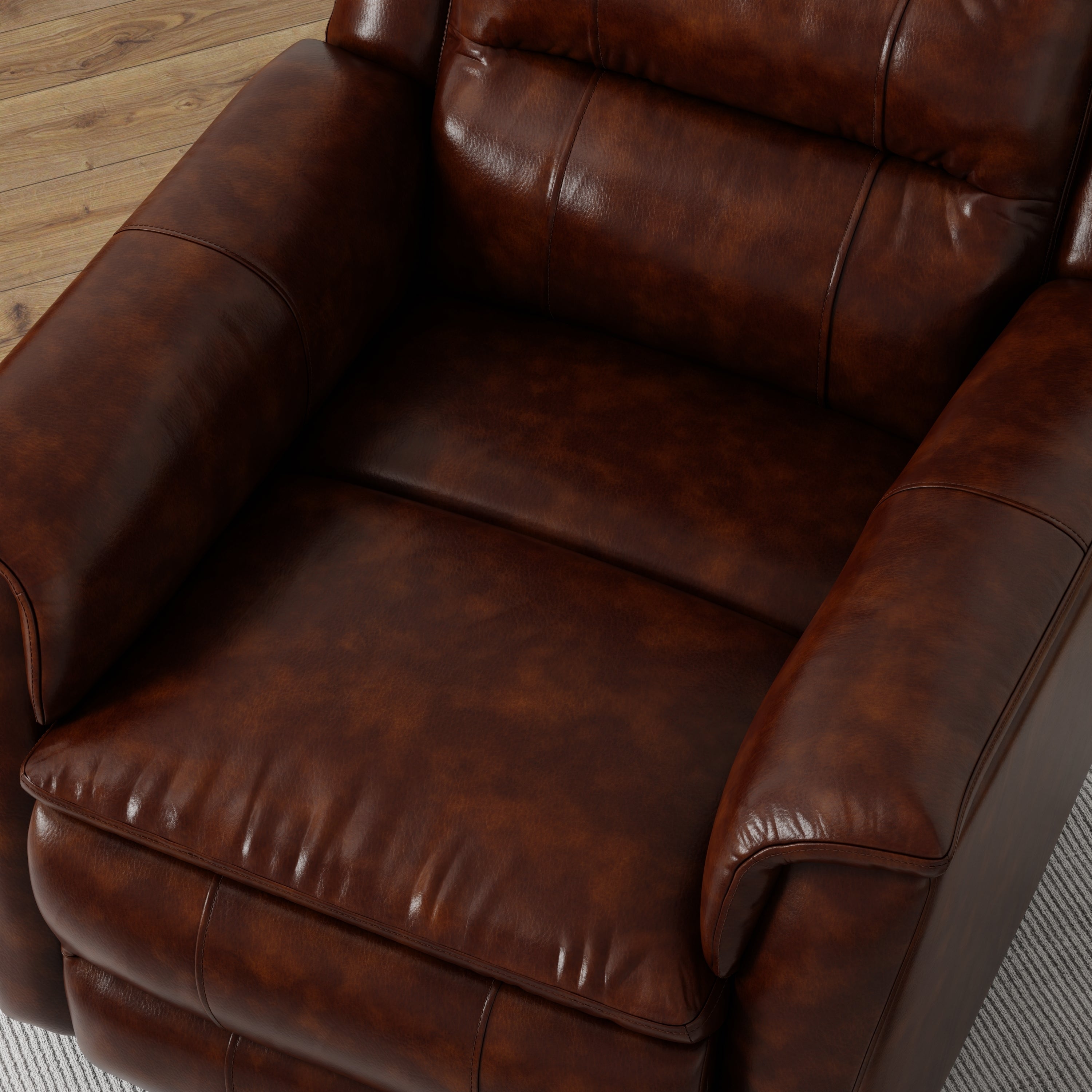 Global Home Swivel Recliner with Manual Footrest in Brazil