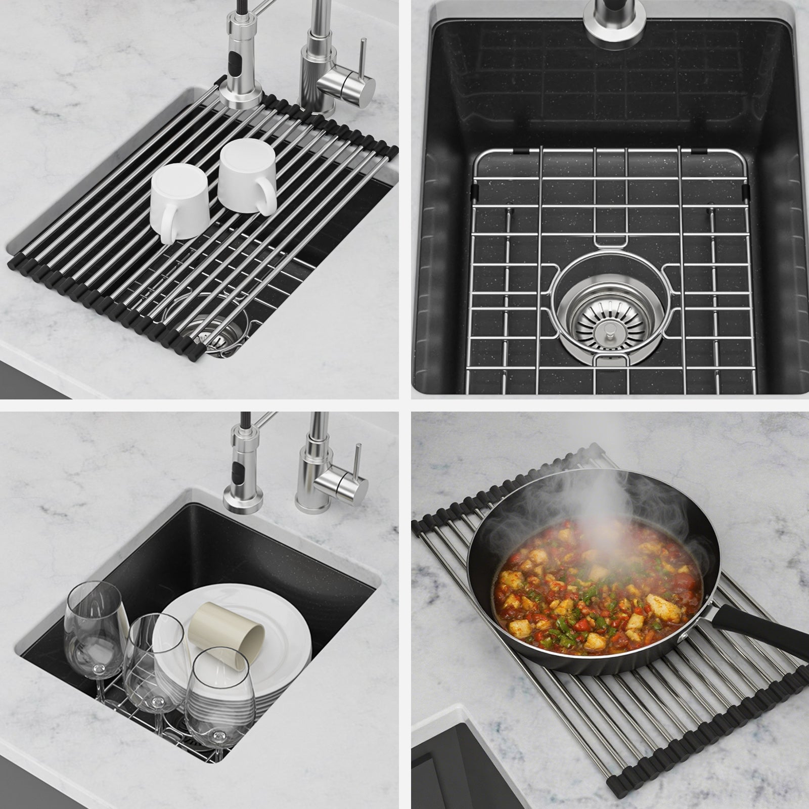 Quartz Kitchen Sink 14.82" x 17.55" x 8.38"