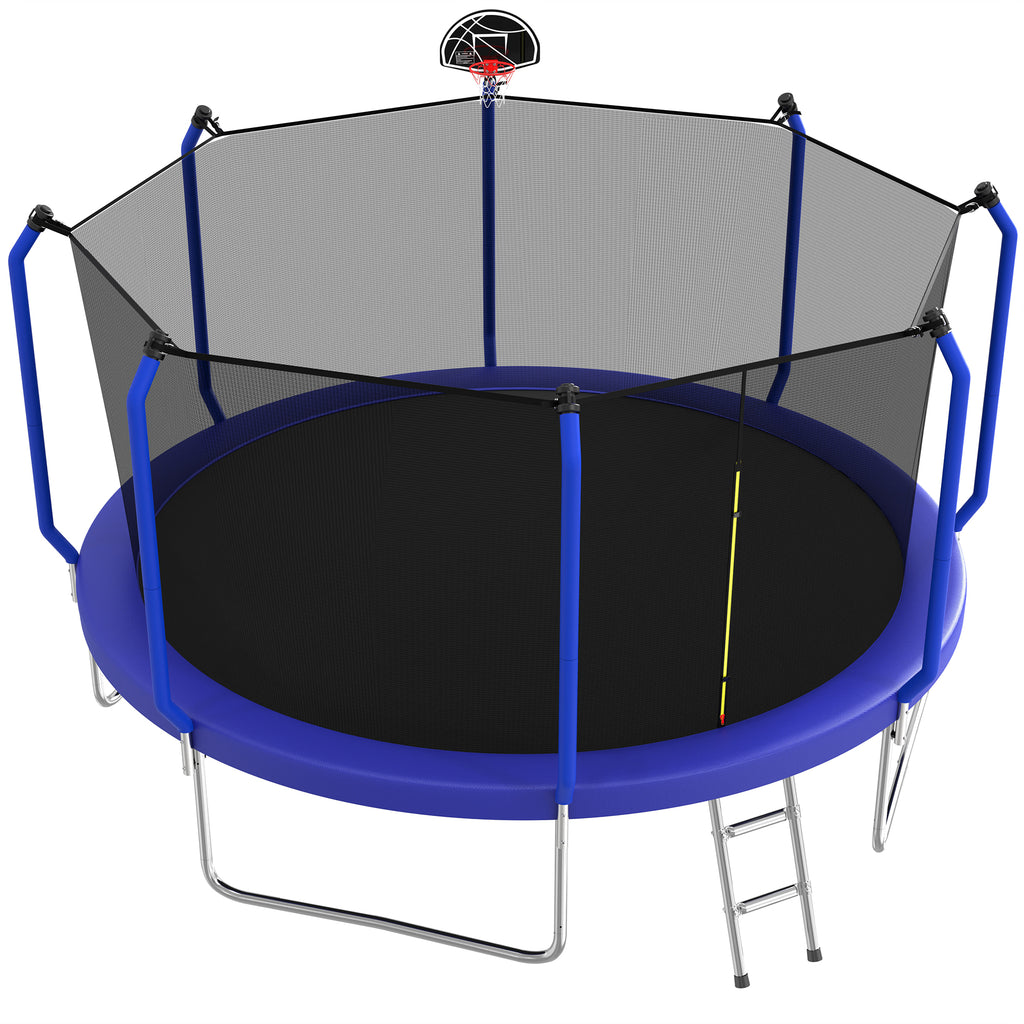 14FT Trampoline with Basketball Hoop