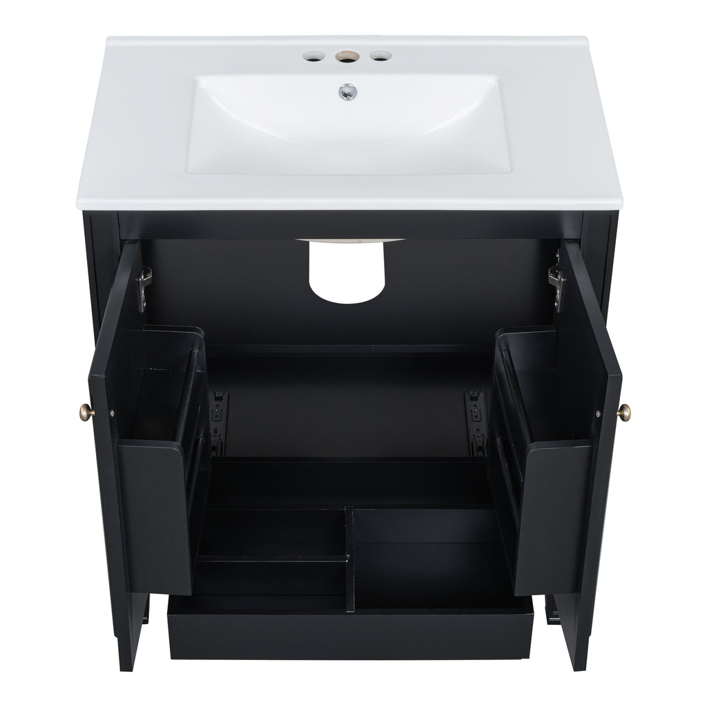 30" Bathroom Vanity with Sink and Two Doors