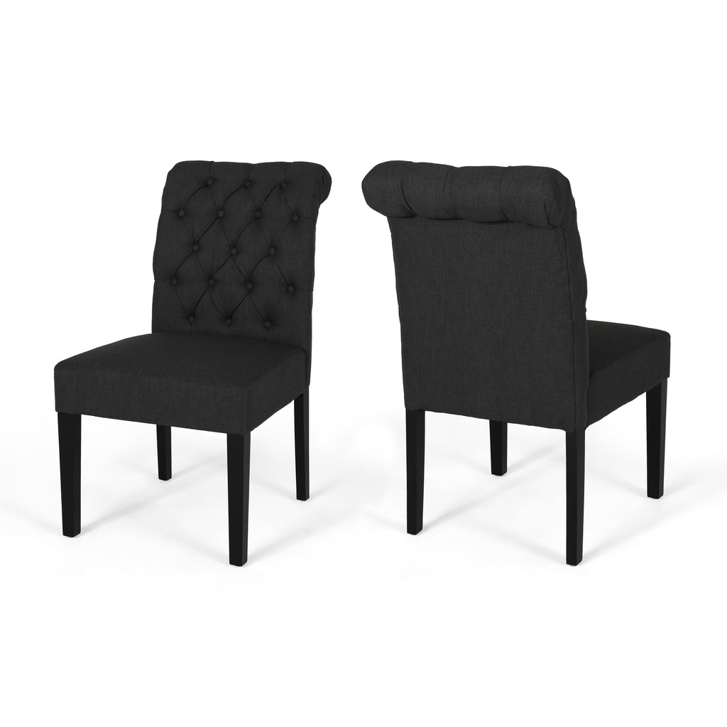 Broxton Tuft Dining Rolltop Chairs (Set of 2)