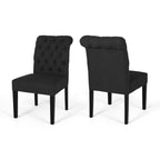 Broxton Tuft Dining Rolltop Chairs (Set of 2)
