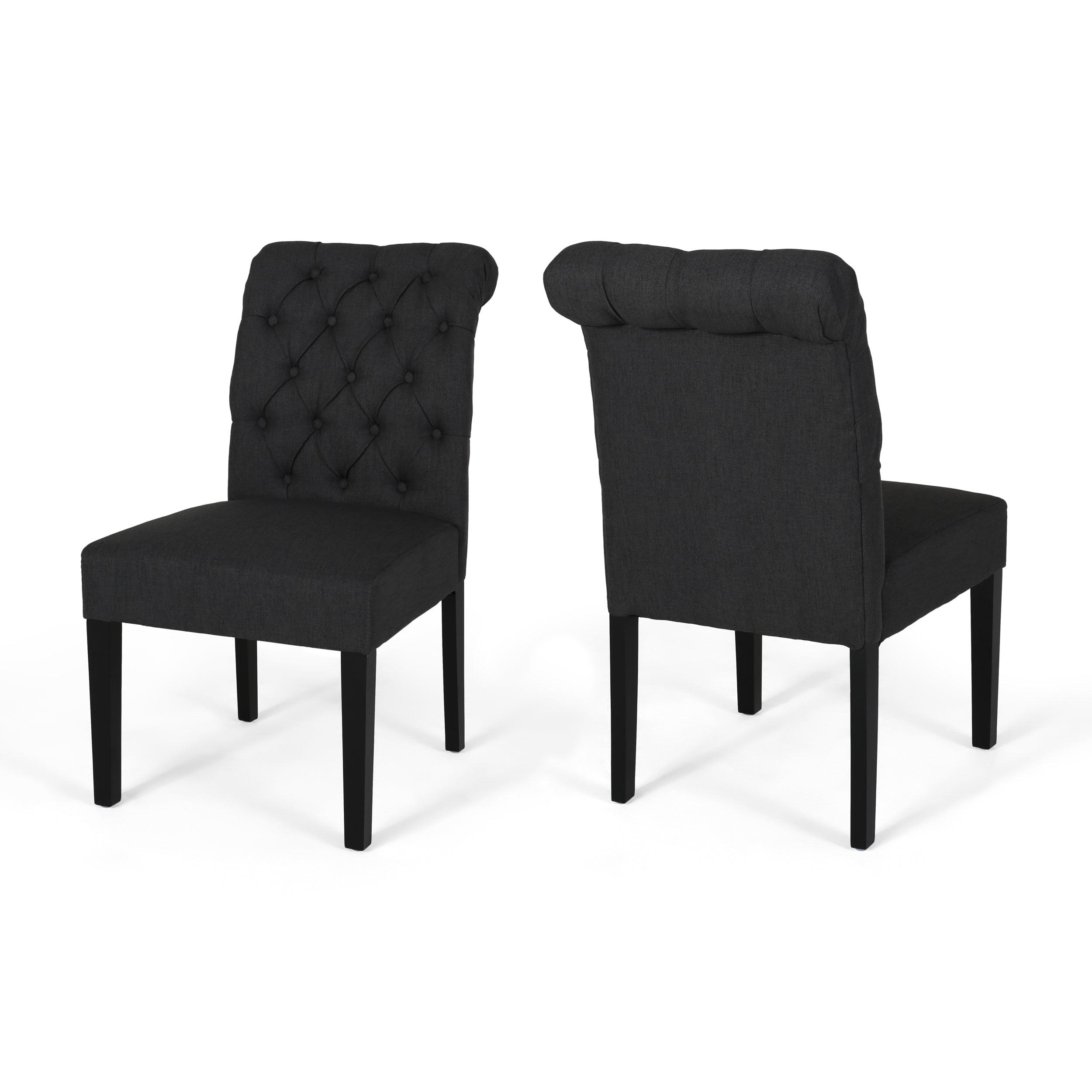Broxton Tuft Dining Rolltop Chairs (Set of 2)
