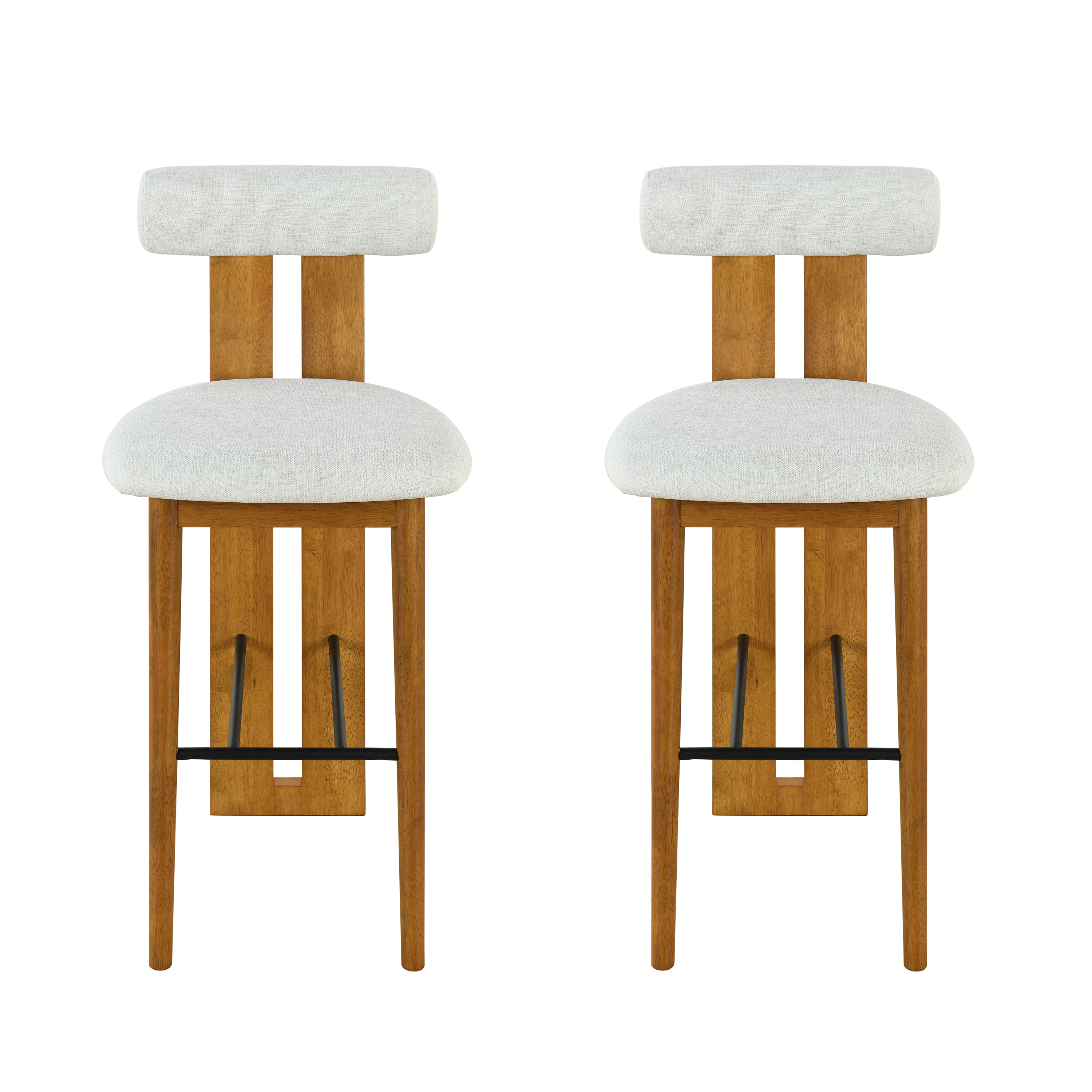 Renee Indoor Wooden Upholstered Barstool