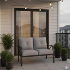 48" All-Weather Metal Loveseat