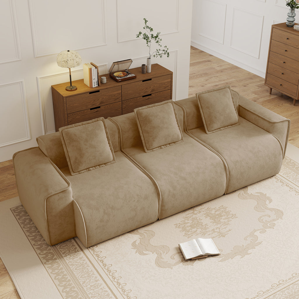 Streamlined Design Deep Seat Modular 3 Seat Sofa