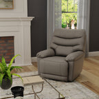 Global Home Swivel Glider Recliner with Manual Footrest In Oslo Sky