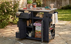 TOPMAX Outdoor Solid Wood Extendable Kitchen Island