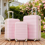 3 Piece Luggage Set Hardside Spinner Suitcase