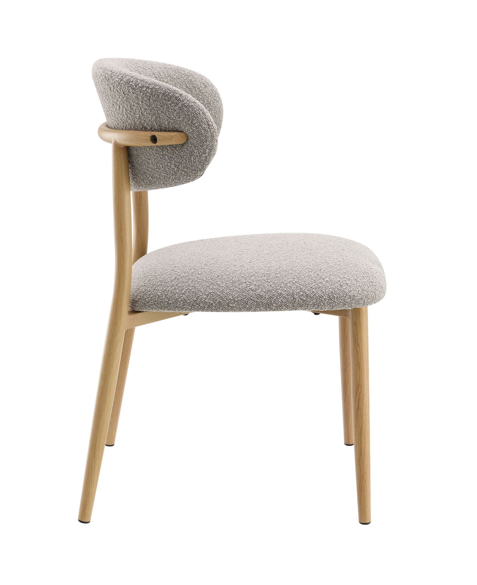 Kacey Boucle Side Chair (Set of 2) - Gray