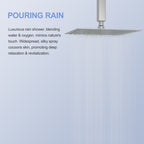 10" Square Rainfall Shower Head, Wall/Ceiling Mounted