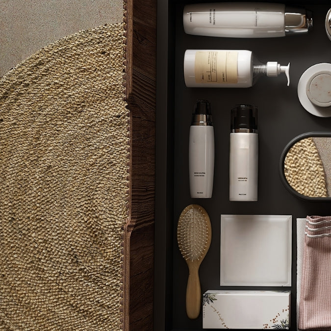 Dina 60'' Wall Mounted Plywood Cabinet with Carrara