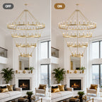 69.3 Inch 4 Tiers Wagon Wheel Chandelier