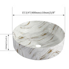Ceramic Round Above Counter Bathroom Sink Art Basin