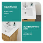 24"x18" White Rectangular Single Vanity Top