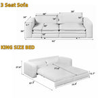 93" King Size Sleeper Sofa Bed - 3 in 1 Convertible